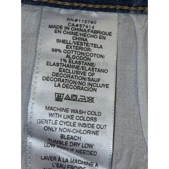 NWT LUCKY BRAND Denim Medium Wash Maxi Skirt w Front Slit Size 4/27 - Picture 9 of 10